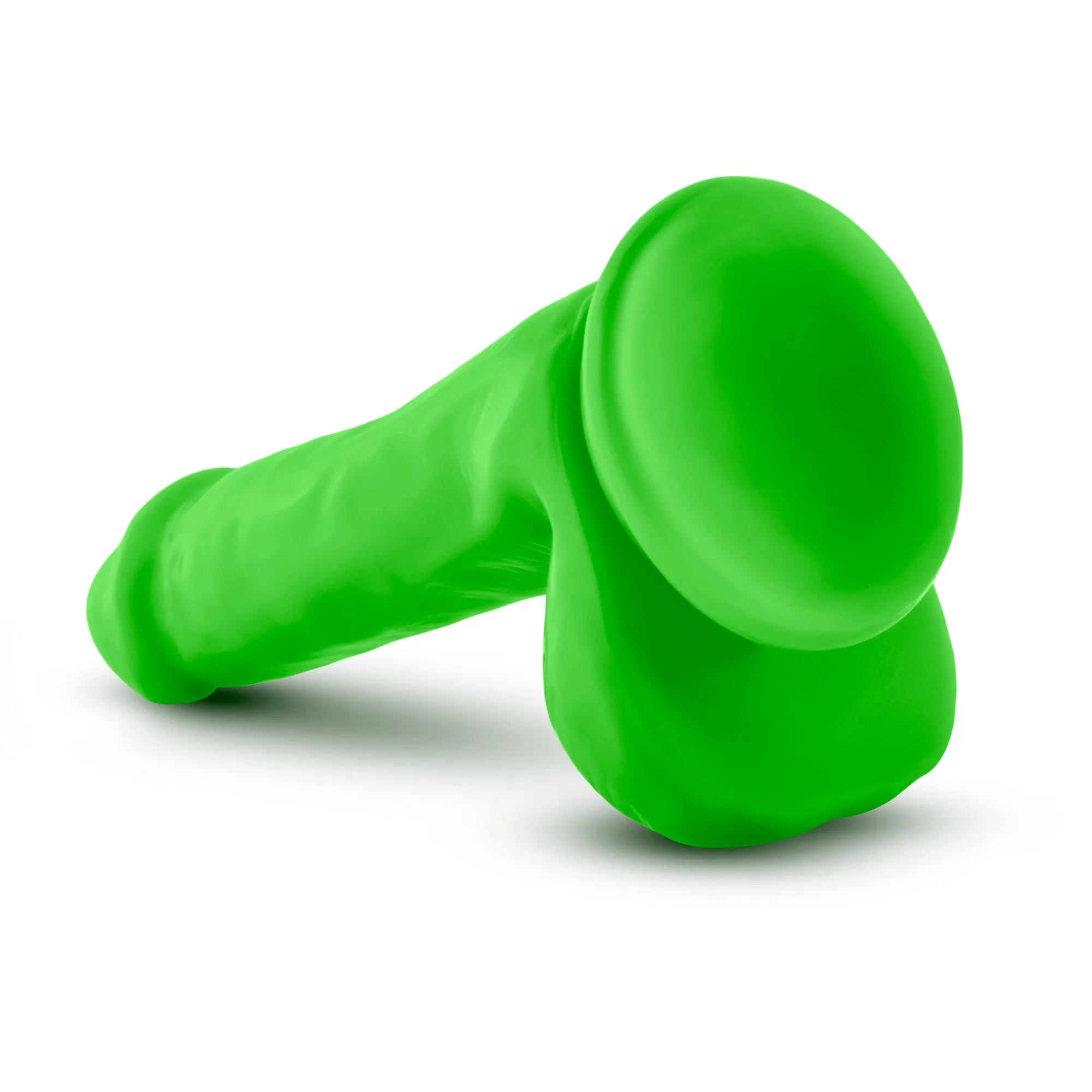 Blush Neo Dual Density Cock Balls 6 Dildo Realistic Dong Sex Toy Neon Green
