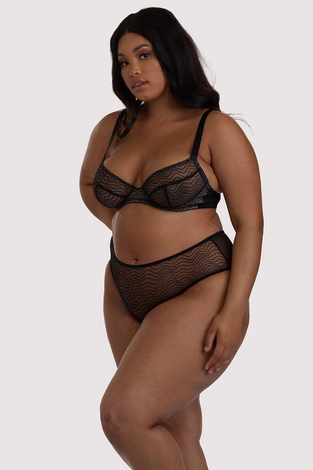 Brianna Black Mesh Bra