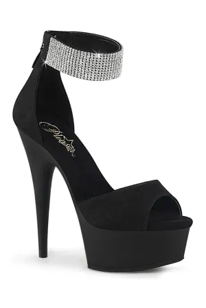 DELIGHT-625 Exotic Sandal | Black Fabric