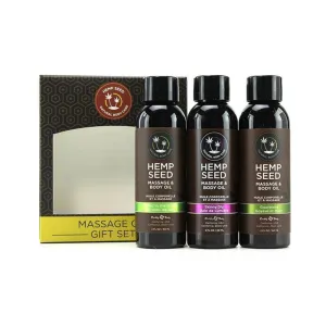 Earthly Body Edible Massage Oil Gift Set 3 Flavors