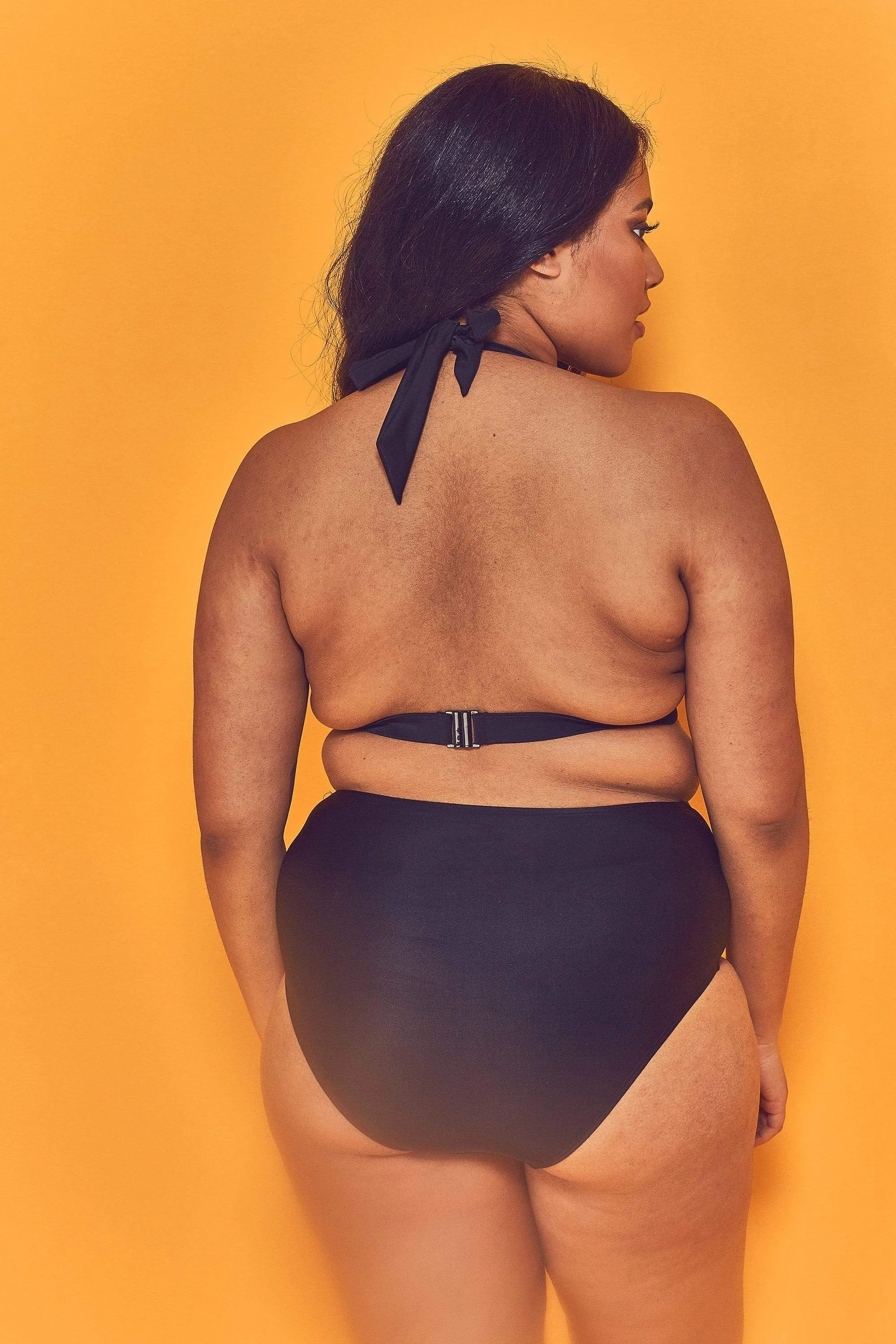Embroidered High Waist Bikini Brief Curve