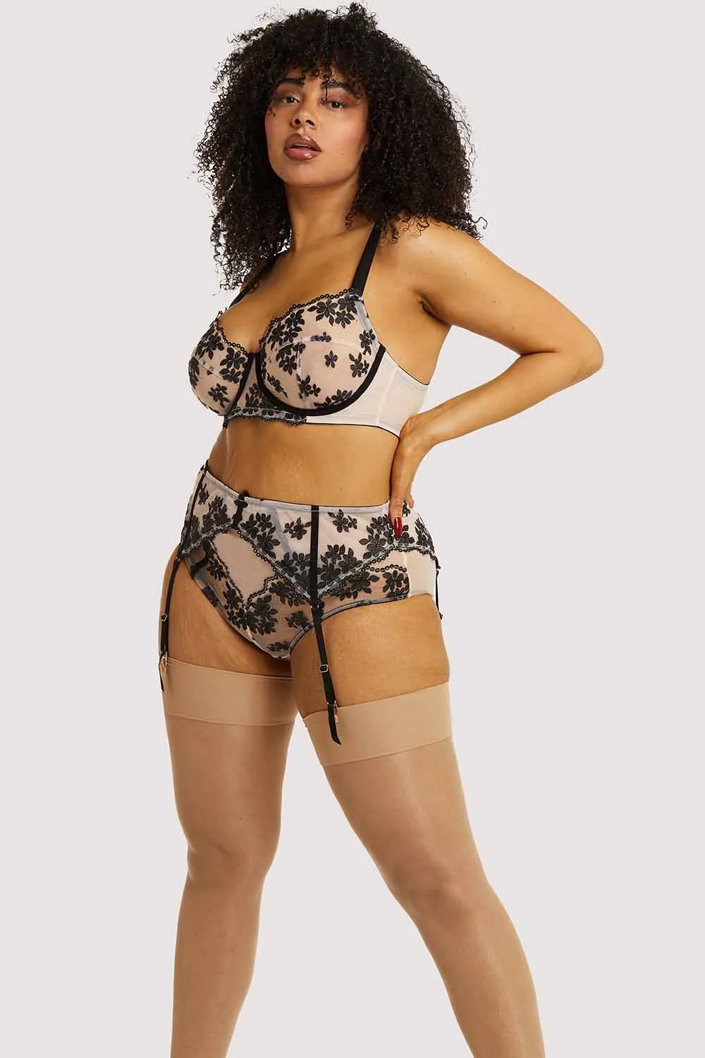 Evie Black & Peach Brief