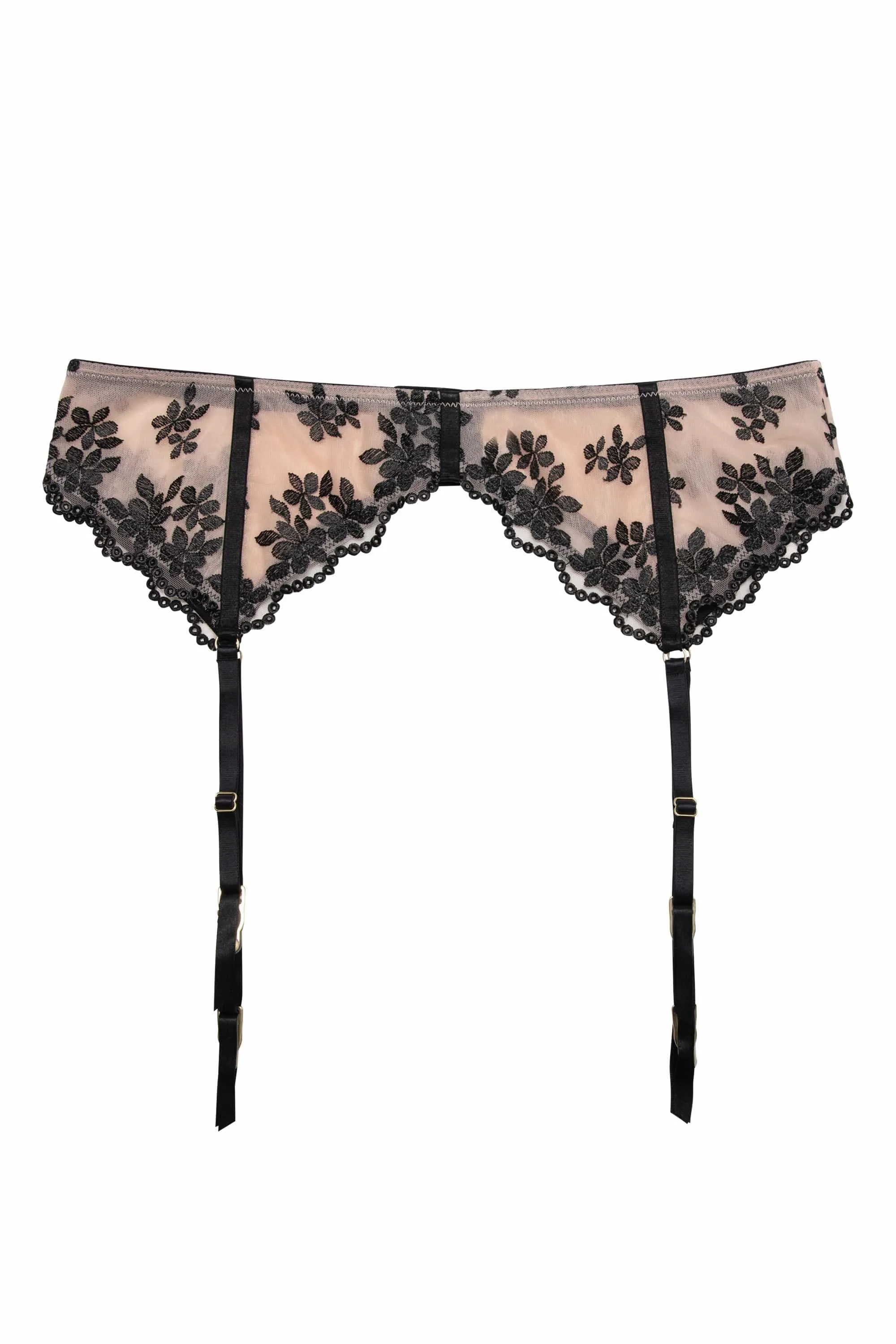 Evie Black & Peach Suspender