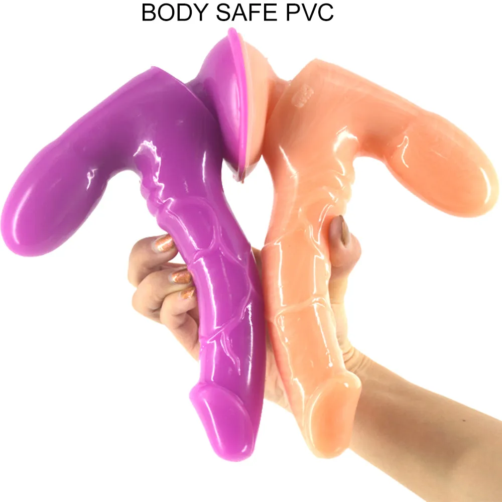 FAAK-CHGD025 Realistic Double Anal Dildo Dong Purple