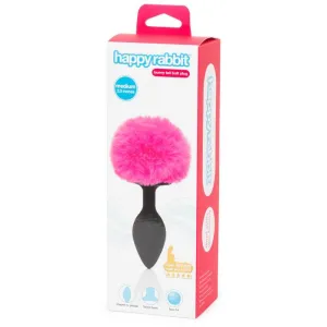 Happy Rabbit Non Vibrating Butt Plug Medium Black/Pink