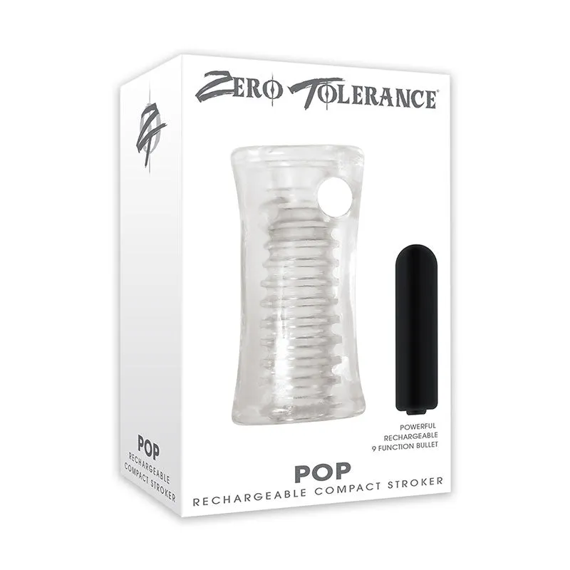he Pop Stroker Compact with Revoable USB Rechargable Bullet Cord Included DVD Download Code for Free Movie ZT Jack Lube Sample Waterproof
