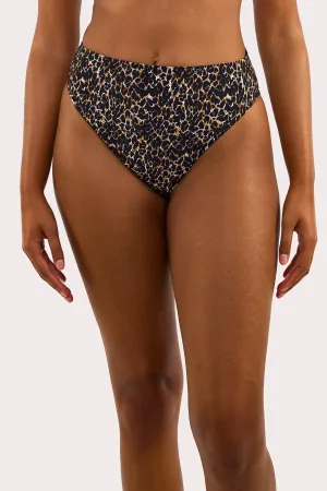 Juliet Leopard Print Mix & Match High-Waist High-Leg Bikini Bottoms