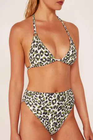 Leopard High Waist Brief Khaki