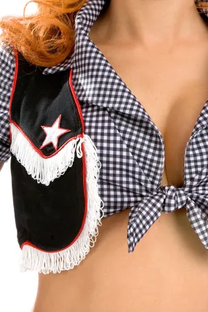 Little Buckaroo Gingham Top