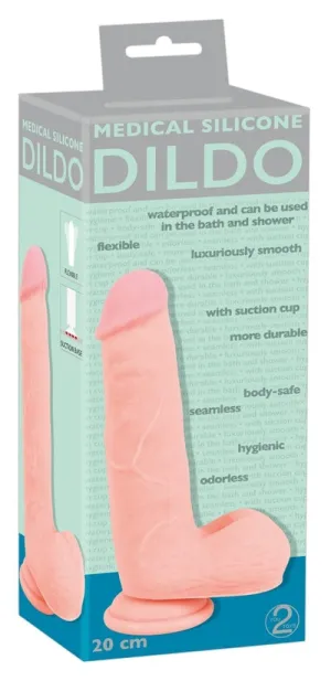 Medical Silicone 8 Dildo - Flesh