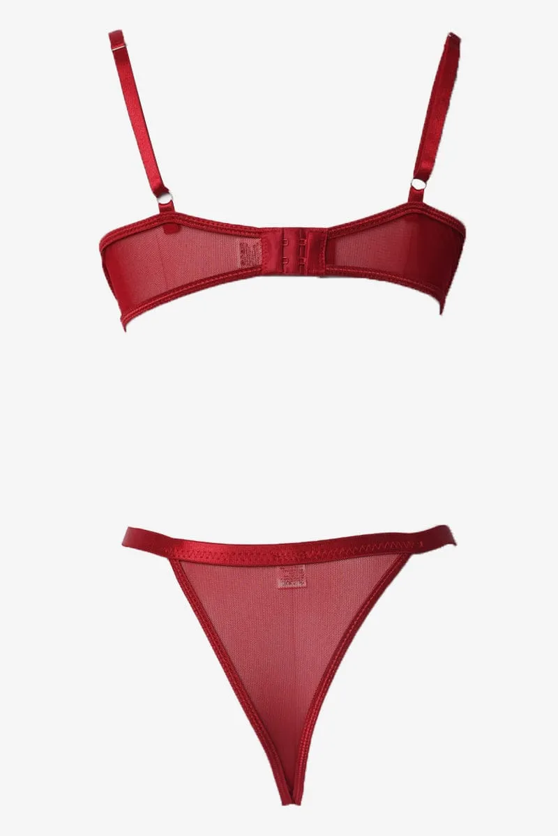Red Lace Lingerie Set
