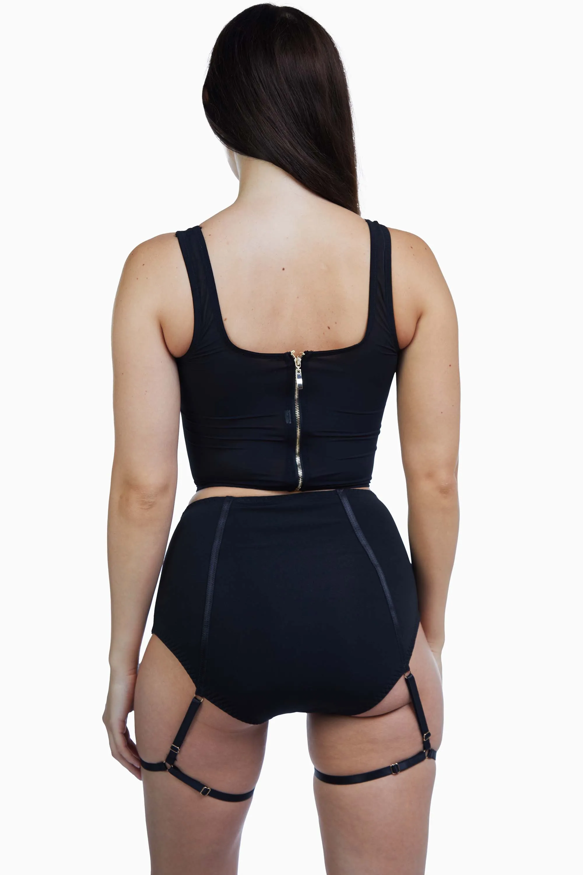 Regalia Bobbi Panelled Basque Black