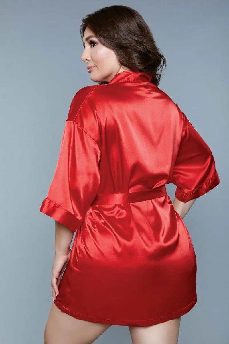 Short Satin Robe