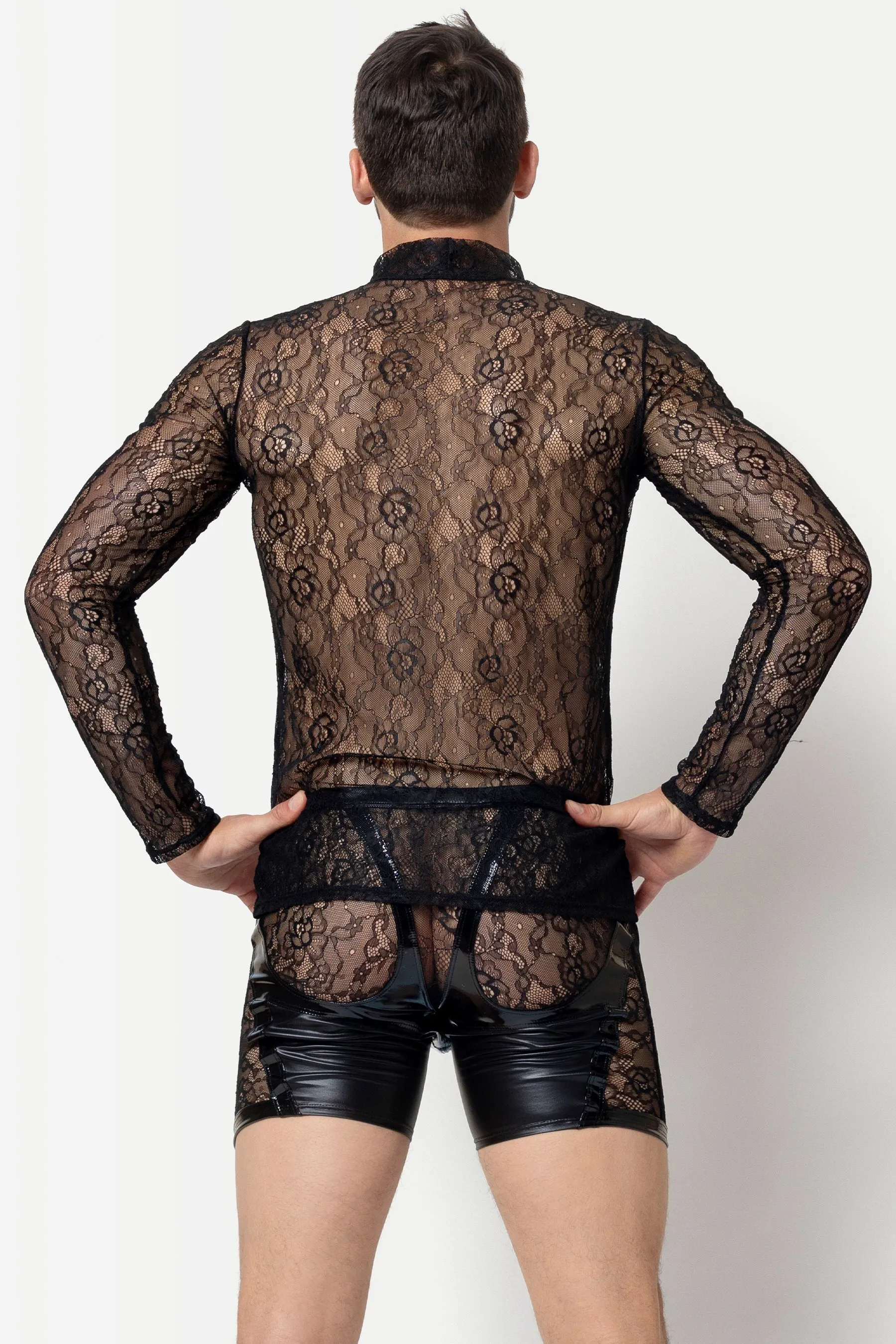 VALLA Floral Lace Long Sleeved Shirt