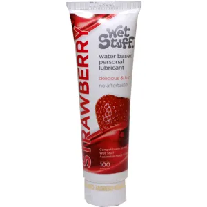 Wet Stuff Strawberry Flavoured 100g Personal Lubricant Sex Lube Water-Based