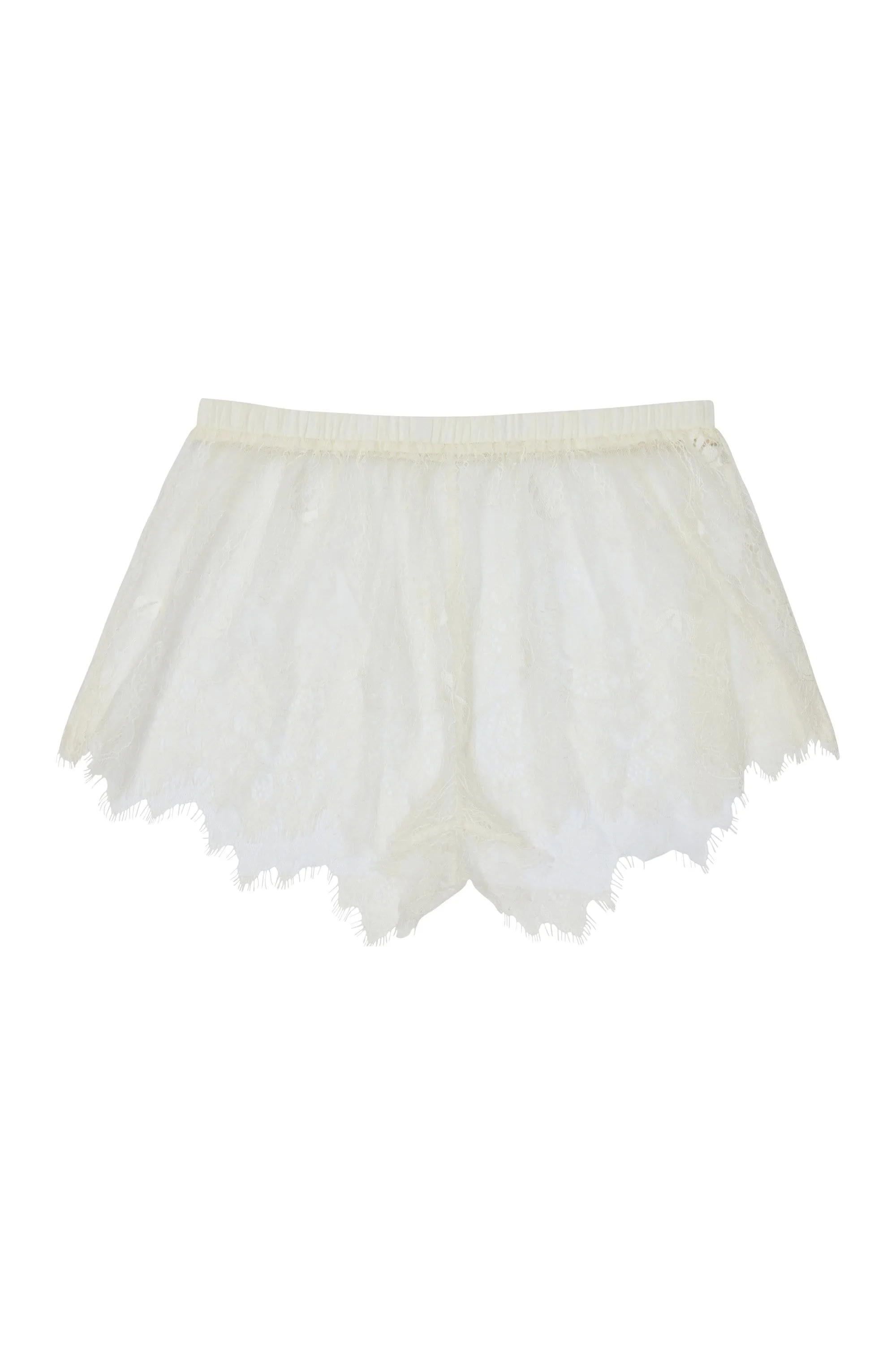 Wolf & Whistle Alexia Ivory Chiffon and Lace PJ Set