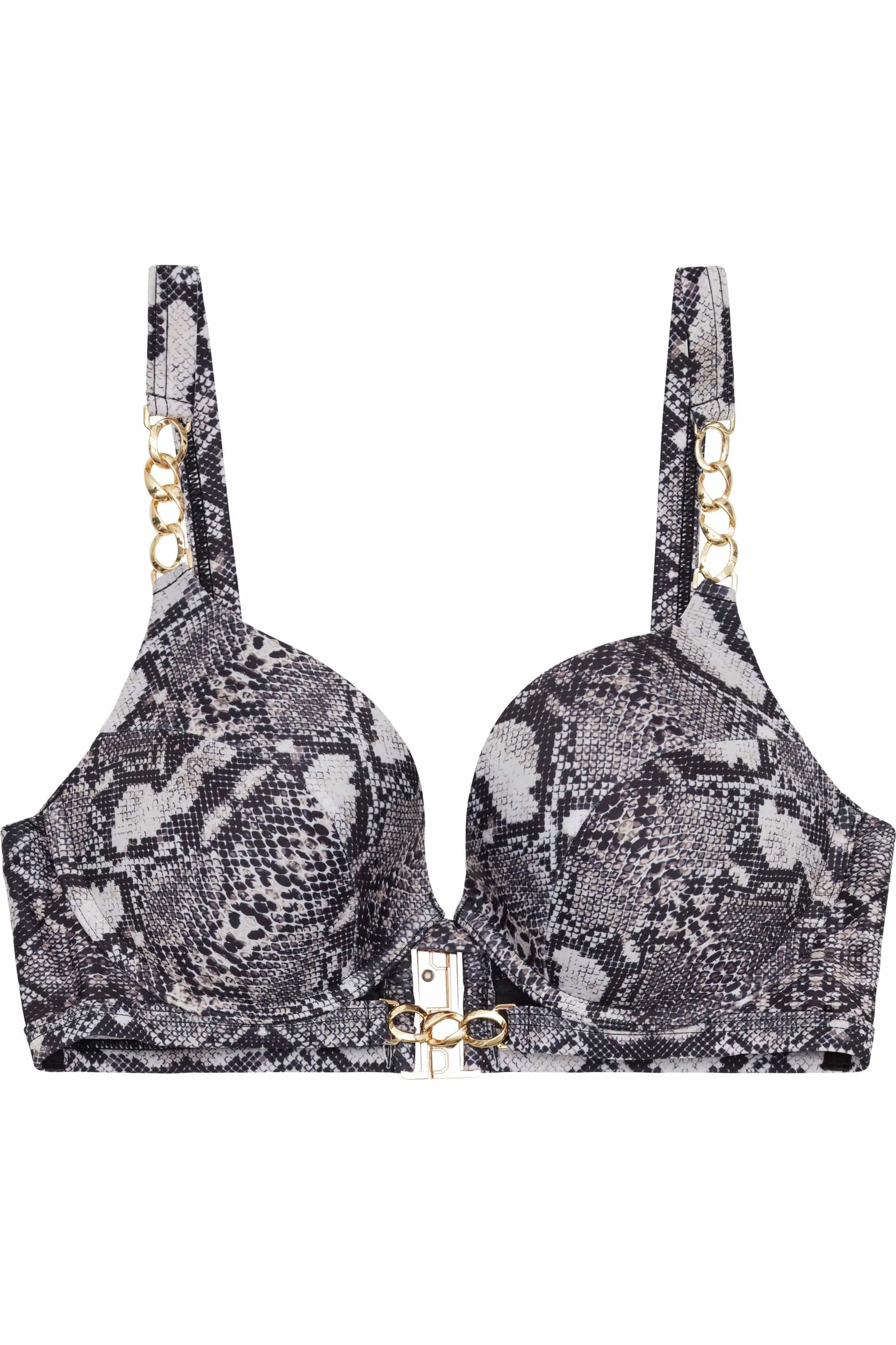 Wolf & Whistle Eco Snakeskin chain push up top B - F
